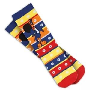 Kelloggs Toucan Sam Froot Loops Novelty Blue Yellow Orange Red Socks Unisex